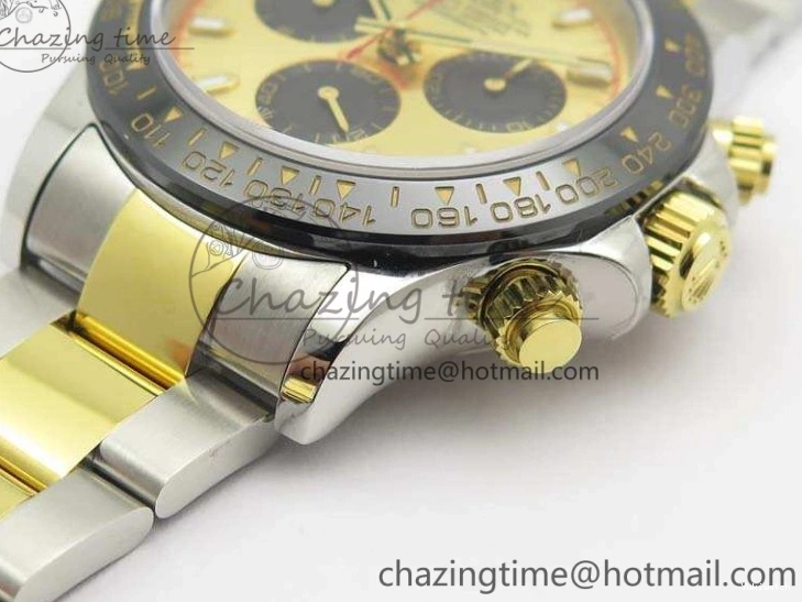 Best On Gold JH Ceramic Bracelet A7750 Dial SS YG SS Daytona Bezel YG Edition 0830